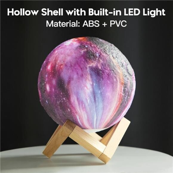 Moon Lamp Galaxy Lamp 5.9 inch 16 Colors LED 3D Moon Light, Remote - Picture 6 of 8